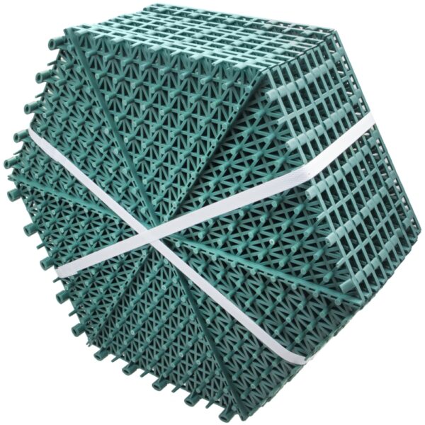 Модульное покрытие Шестигранник, 41х35,5 см, 10 шт/уп, пластик, зеленый