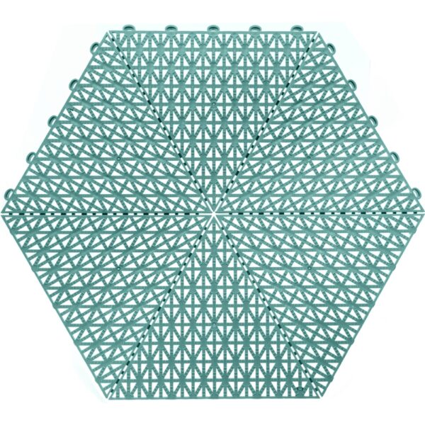 Модульное покрытие Шестигранник, 41х35,5 см, 10 шт/уп, пластик, зеленый