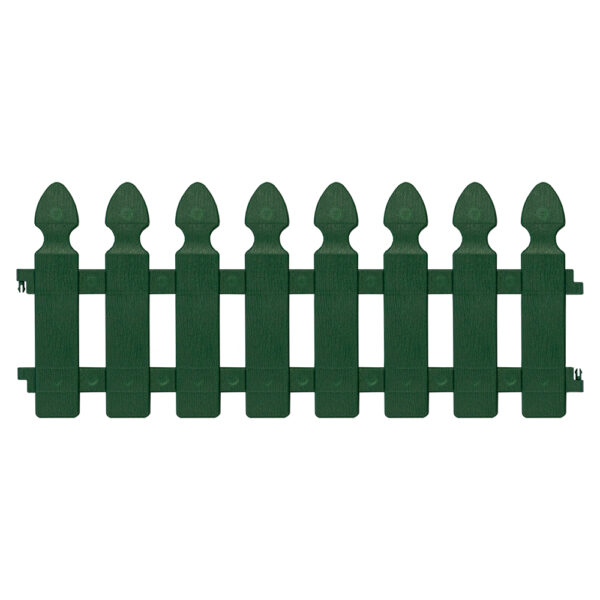 Забор Штакетник, 200х21 см, 4шт/уп., пластик, зеленый
